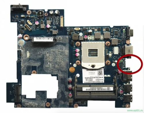 Материнская плата Lenovo G570, G575 (rPGA989, без видео, без HDMI)